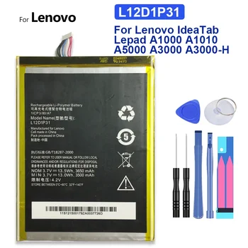 L12D1P31 L12T1P33 3650mAh pakaitinė baterija Lenovo IdeaTab Lepad A1000 A1010 A5000 A3000 A3000-H + nemokami įrankiai