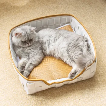 Kačių lovos kambarinėms katėms, veltinio kačių lova su nuimama dvipuse pagalve visiems aeasonams, naminių gyvūnėlių lovos mažiems šunims