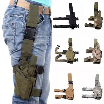 Karinis taktinis kritimo kojų pistoletas dėklas Universalus dešinės šlaunies pistoleto krepšys maišelio kojos Diržai visiems rankiniams ginklams