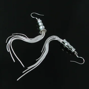 Išskirtiniai ilgi kutų lašo pakabos auskarai moterims Aukštos kokybės unikalus paprastas 925 svarų sterlingų sidabro auskarų vakarėlio papuošalų dovana