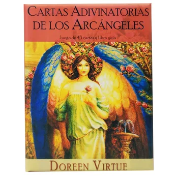 ispanų kalba Arkangelo orakulo kortos pradedantiesiems Arkangelų dieviškosios kortelės - 45 kortos ir ispanų vadovas