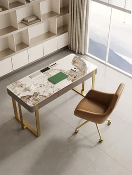 Stalas lengvas prabangus modernus paprastas aukštos klasės roko lentos stalo dizaineris studijų stalas namų stalinis kompiuteris
