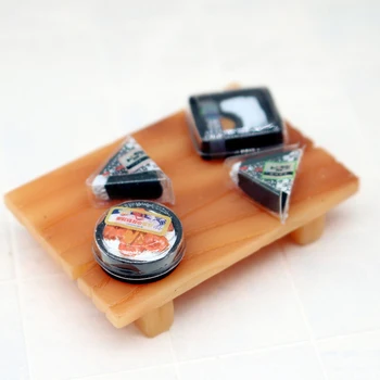 2Vnt Lėlių namelis Sushi Bento modelis Lėlių namelio modeliavimas Miniatiūrinis maistas Lėlių namai Priedai Vaikai Apsimeskite žaisliukai Žaislai