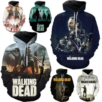 2023 The Walking Dead Hot TV serialas The Walking Dead Season 10 3D Print Hoodie Couple Casual Sportwear Hoodie Sweatshirt Tops