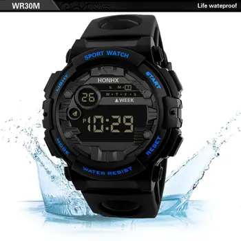 Neperšlampamas sportinis laikrodis Aukštos kokybės LED ekranas Paprastas elektroninis laikrodis Atsitiktinis skaitmeninis laikrodis Sportas lauke