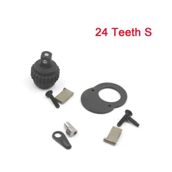 11vnt 1/4'' 3/8'' 1/2'' 24 dantų reketo lizdo veržliarakčio remonto priedų atsarginių dalių rinkinys automobilių techninės priežiūros mechanikui