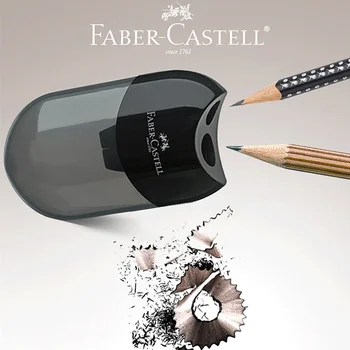 FABER-CASTELL Viengubo / dvigubo skylės eskizo pieštuko galąstuvas Kanceliarinės prekės kawaii mokykliniai reikmenys Nešiojamas rankinis pieštukų galąstuvas
