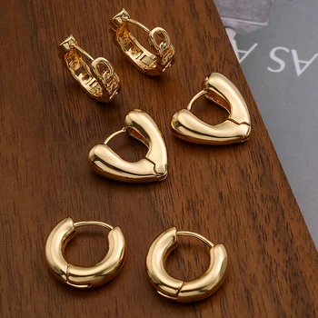 Lengvi prabangūs prancūziški prašmatnūs lankų auskarai moterims Grils,Aukso spalvos grakštus pažintys Vestuvių papuošalai