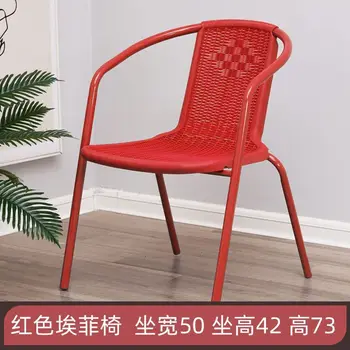 HH412 išorinė vynmedžio kėdė plastikinė kėdė, atlošas į nugarą, patogi, paprasta, moderni taburetė nuo saulės apsauganti sodo kavinė