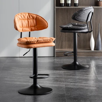 Reguliuojamas prekystalis Pasukamos baro kėdės Makiažo meistras Metalas Vintažinis biuras Baro kėdės Virtuvė Modernūs Kursi Baro baldai YN50BC