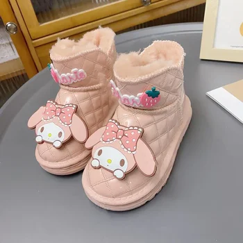 Kawaii Sanrio Kuromi Mano melodija Sniego batai Mielas animacinis filmas Vaikams Sutirštintas vandeniui atsparus neslystantis Būkite patvarūs Trumpi batai Gimtadienio dovanos