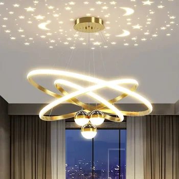 Pagrindinis LED LED šviestuvas Šviestuvas svetainei Valgomasis Restoranas Virtuvė Žvaigždžių dangaus dizainas Pakabinama Supension lempa Pritemdoma