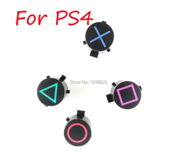 1set juoda pilka 4 in 1 rinkinyje plastikinis mygtukas ABXY mygtukai apskritimas kvadratinis trikampis ABXY X mygtukas Remonto dalis PS4 valdikliui