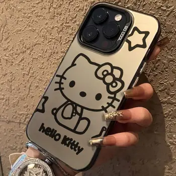 Aoger Sanrio Cinnamoroll kuromi Melody Prabangus gradiento spalvų lazeris Telefono dėklas, skirtas iPhone 15 14 13 12 11 Pro Max 15 Plus dangtelis