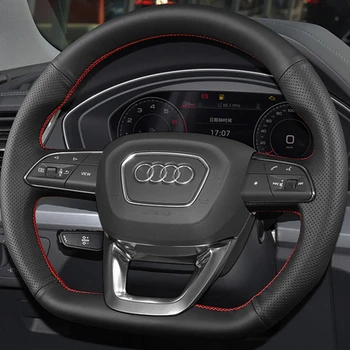 Individualizuotas automobilio vairo dangtis Natūrali oda 100% tinka Audi Q3