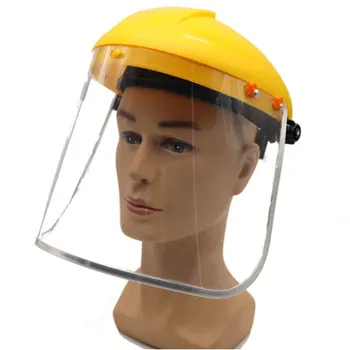 skaidrus viso veido skydas Sauga PVC ant galvos montuojama akių ekrano kepurė Akių apsauga Veido kaukė Motociklas Veido kaukių įranga