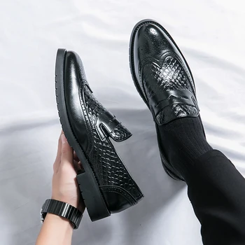 Vyrų laisvalaikio mokasinai Italija Stilius Minkšti prabangūs dizainerio odiniai batai Aukštos kokybės vyriški loaferiai Butai Vairavimas Batai nemokamai Pristatymas