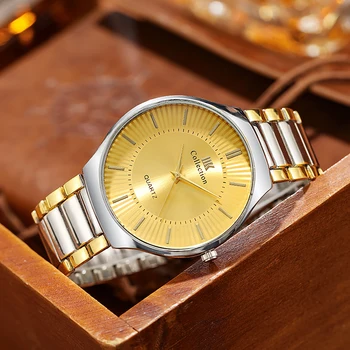 Full Steel Vyriški kvarciniai laikrodžiai Aukštos kokybės hommes numérique montres 2021 New Arrival Golden Luxury rankinis laikrodis Relogio Masculino