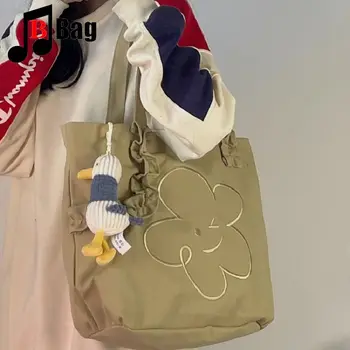 Didelės talpos Mori katedros literatūrinis drobinis krepšys Moteris koledžo studentų klasės dienos skyrius Harajuku vieno peties rankinė