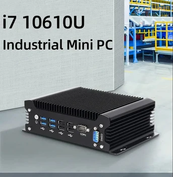 Helorpc Mini kompiuteris be ventiliatorių Intel Core i7-10610U i5-8260U 2x RS232 2x GbE LAN 8x USB HDMI VGA palaikymas WiFi 4G LTE Windows 10 Linux
