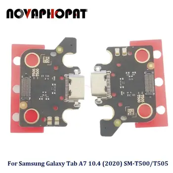 Novaphopat, skirta Samsung Galaxy Tab A7 10.4 (2020) T500 T505 USB doko įkroviklio prievado įkrovimo kištukas mikrofonas MIC Flex kabelių plokštė