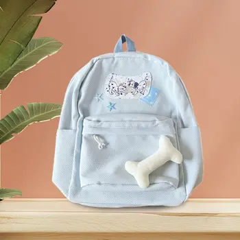 korėjiečių Y2k Preppy Didelės talpos Sweet Girl Student Schoolbag Fashion Cartoon Dog Star Aesthetic Cute Backpack Laptop Bag Mochila
