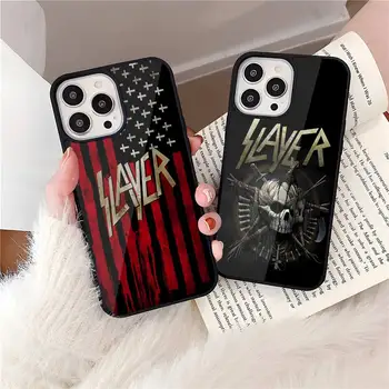 Slayer Heavy Metal Rock Band telefono dėklas, skirtas IPhone 11 13 12 14 Max Pro Mini 7 8 Plus X XR SE2020 kietos kokybės silikono TPU coque