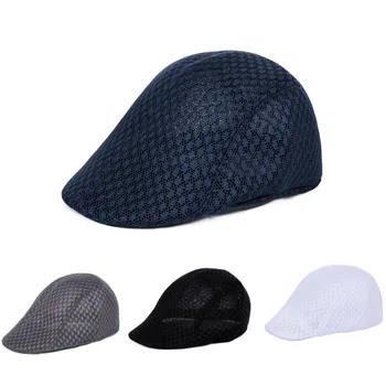 Unisex Casual Beret Hat Breathable Sun Mesh Hollow Berets for Men Quick Drying Cap Summer Peaked Sport Hats Шапка Женская 모자