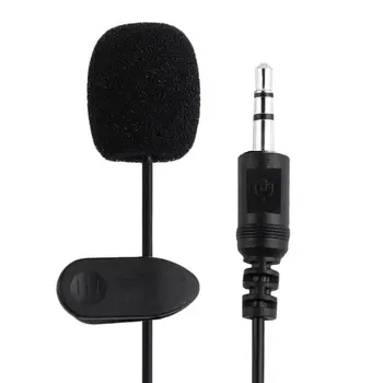 laidinis mikrofonas 3.5mm Lavalier kalbos mokymo garso stiprintuvas mikrofonas telefono kompiuteriui