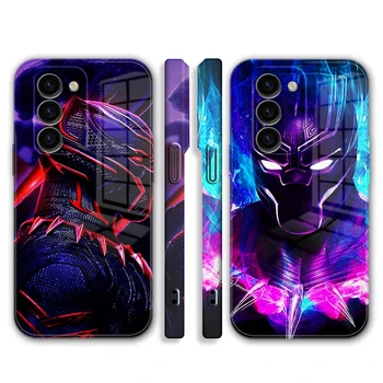 Marvel superherojus Juodoji pantera Telefono dėklas, skirtas Samsung S23 S22 Plus Ultra A13 A12 A14 A21S A22 A23 A34 A53 A54 A73 Feilin dangtelis