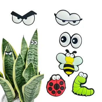 6vnt Augalų magnetai Akys vazoniniams augalams, Juokingi augalų saugūs magnetiniai smeigtukai Namų augalų priedai, Augalų mėgėjams