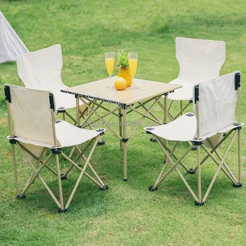 Lauko sulankstomi stalai ir kėdės nešiojamas stalas aliuminio lydinio kiaušinių ritininis stalas pikniko kempingo kepsninės įrangos reikmenų rinkinys
