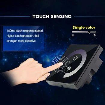 Smart Switch Touch Panel Dimmer Smart Home UK EU Socket LED valdiklis DIY Dimmer Cold Warm Light Family Intelligence System