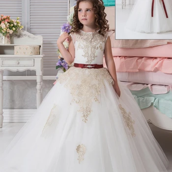 Flower Girl Wedding Dresse Kids Birthday Pageant Party Gowns First Communion Ball Gown Girl Dresses for Very Elegant Party