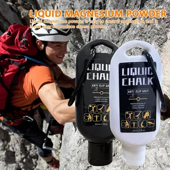 Liquid Grip 50ml Bottle Liquid Grip Liquid Chalk Prakaitui atspari neslystanti skysta kreida svorio kėlimui Laipiojimo uolomis kryžius
