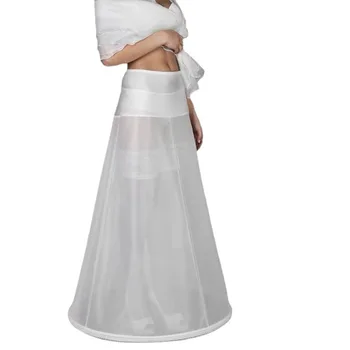 White A-line Floor-Length Bridal Dress Gown Slip Petticoats 1 Hoop Crinoline Undersijon 2024