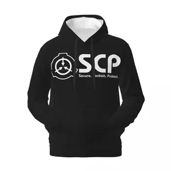 SCP Foundation Essentials Hoodies Autumn Logo Print Streetwear Hooded Shirt Men y2k Funny Design Oversize Pullover Hoodie