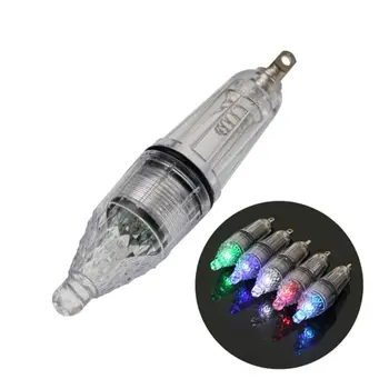 1pc Neperšlampamas LED mirksintis mini gilus kritimas povandeniniai žibintai Giliavandenės dugno žuvų masalas LED lempa Žuvų šviesa Naktinės žvejybos žibintai