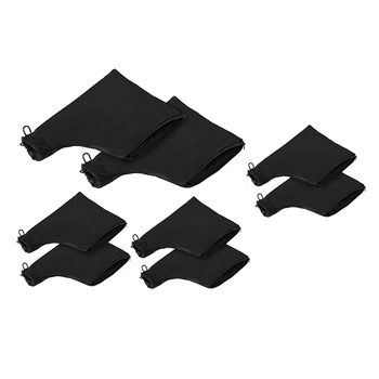 8Pcs Miter Saw Dust Bag Black Dust Collector Bag Anti-Dust Cover Bag with Zipper &Wire Stand, for 255 Model Mitra Saw