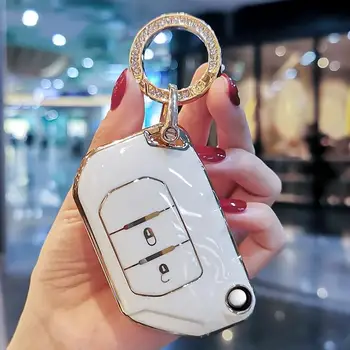 Fashion TPU nuotolinio automobilio rakto dėklo dangtelio apvalkalo fob apsauga, skirta Jeep Wrangler JL JK JLU XD 2018-2022 laikiklio raktų pakabuko priedai