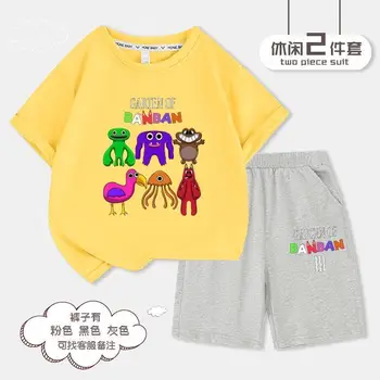 Garten of Banban Sportinių šortų trumpomis rankovėmis komplektas vaikams, vidutiniams ir dideliems vaikams, vasaros laisvalaikio marškinėliai Dviejų dalių komplektas