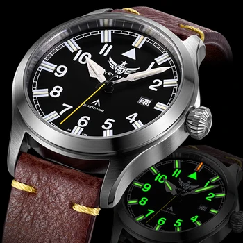 Yelang Vyriškas kvarcinis laikrodis Luminos Ronda Movement 10years Ličio baterijos bandomasis laikrodis WR100M Sapphire Military Watch