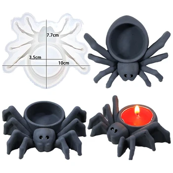 Pasidaryk pats voras Žvakė silikoninė forma Helovino gyvūnų žvakidės formos Gipso betono žvakių puodelis Epoksidinės dervos formos Namų dekoravimas