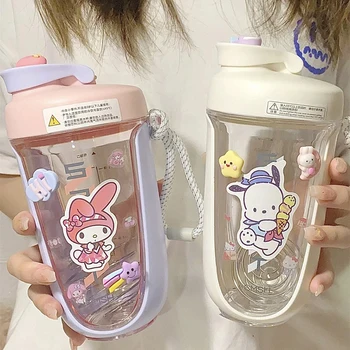 Sanrio Pachacco Mano melodijos purtyklės puodelis Vandens butelis Naujas mielas anime 600ml sutirštinti nuo kritimo pieno kokteilių maišytuvo puodeliai sporto dovanoms