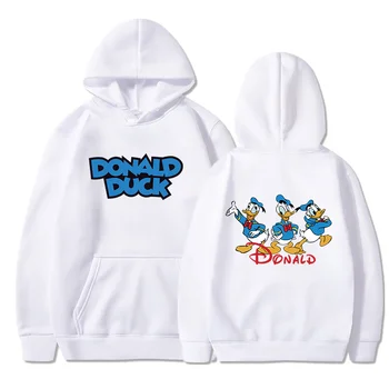 Disney animacinis filmas Donaldas Antis Moterys Vyrai Ploni gobtuvai Džemperiai Vaikai Laisvalaikio džemperiai Mada Hip Hop Gatvės drabužiai Megztiniai Džemperiai Džemperiai