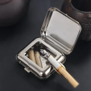 1PC peleninė lauko nešiojama kišeninė peleninė Mini metalinė peleninė nešiojami maži kūrybingi automobilių rūkymo priedai