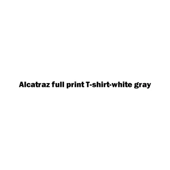 Alcatraz viso spausdinimo marškinėliai-balti pilki