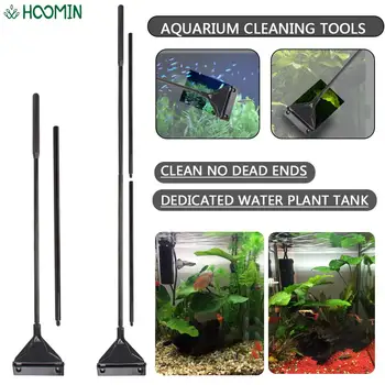 Aliuminio lydinio vandens vandens akvariumo augalų žolės valymo įrankis su 10 ašmenų Akvariumo dumblių grandiklio kelių įrankių valymo rinkinys