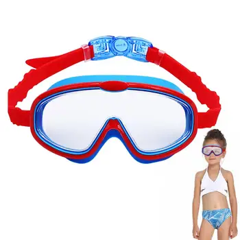 Baseino akiniai vaikams Anti-rūkas Anti-UV platus vaizdas Plaukimo akiniai Snorkelio akiniai Silikono sandariklis Paviršinio nardymo įranga Plaukimo kaukė