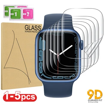 Ekrano apsauga, skirta Apple Watch Series 7 8 41mm 45mm Ultra 49mm HD Clear TPU Film iwatch Series 6 5 4 3 2 1 SE 38 40mm 42 44mm